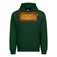 Forest Green wooden leopard glitter  license plate template Urban Hoodie - BarkalooDesign