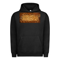 Pigment Black wooden leopard glitter  license plate template Urban Hoodie - BarkalooDesign