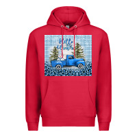 Cardinal hello winter snowman truck Premium Hoodie - AdoDesignShop