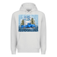 Dove Grey hello winter snowman truck Premium Hoodie - AdoDesignShop