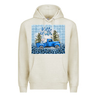 Oatmeal Heather hello winter snowman truck Premium Hoodie - AdoDesignShop