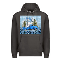Smoke hello winter snowman truck Premium Hoodie - AdoDesignShop