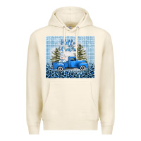 Tofu hello winter snowman truck Premium Hoodie - AdoDesignShop