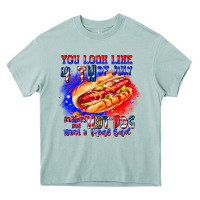 Arona You Look Like 4th of july makes me hot dog want a Heavy Core Tee - CowhideDigitalArt