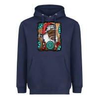 Navy african american santa joy Heavyweight Hoodie - RanaPortraitStore