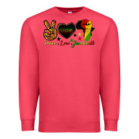 Cardinal peace love juneteenth raised fist Premium Sweatshirt - HRA Design Shop