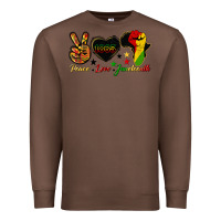 Chestnut peace love juneteenth raised fist Premium Sweatshirt - HRA Design Shop