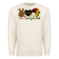 Sandshell peace love juneteenth raised fist Premium Sweatshirt - HRA Design Shop