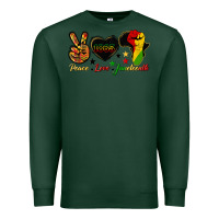 Sports Green peace love juneteenth raised fist Premium Sweatshirt - HRA Design Shop