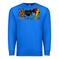 True Royal peace love juneteenth raised fist Premium Sweatshirt - HRA Design Shop