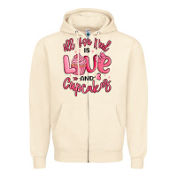 Sandshell all you need is love and cupcakes valentines day Zipper Hoodie - MaliasSmallBusiness