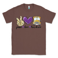 Chestnut peace love bus driver Classic Tee - MaliasSmallBusiness