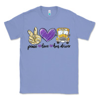 Colony Blue peace love bus driver Classic Tee - MaliasSmallBusiness
