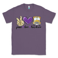 Lavender peace love bus driver Classic Tee - MaliasSmallBusiness