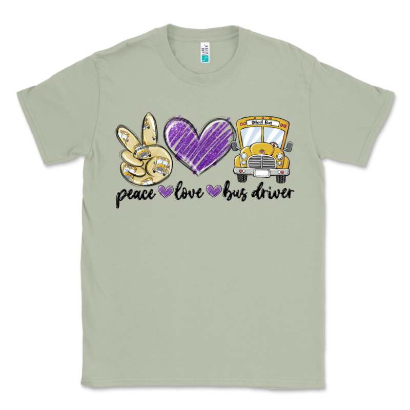 Peace Love Bus Driver Classic Tee by MaliasSmallBusiness | Teevron
