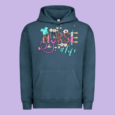 Nurse Life Urban Hoodie Designed By Barkaloodesign