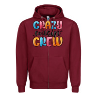 Burgundy crazy cousin crew Zipper Hoodie - MaliasSmallBusiness