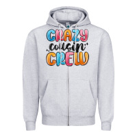 Heather Grey crazy cousin crew Zipper Hoodie - MaliasSmallBusiness