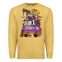 Antique Gold Hallloween Farm animals Truck Premium Sweatshirt - CowhideDigitalArt
