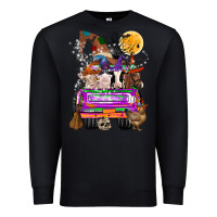 Black Hallloween Farm animals Truck Premium Sweatshirt - CowhideDigitalArt