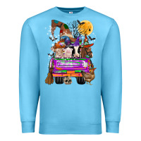 Ocean Blue Hallloween Farm animals Truck Premium Sweatshirt - CowhideDigitalArt