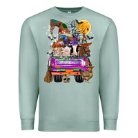 Seafoam Hallloween Farm animals Truck Premium Sweatshirt - CowhideDigitalArt