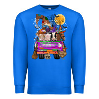 True Royal Hallloween Farm animals Truck Premium Sweatshirt - CowhideDigitalArt