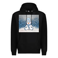 Black winter snowman Premium Hoodie - AdoDesignShop
