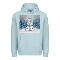 Blue Mist winter snowman Premium Hoodie - AdoDesignShop