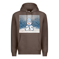 Coffee winter snowman Premium Hoodie - AdoDesignShop