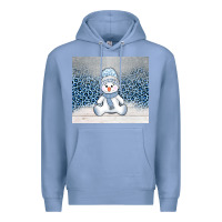 Colony Blue winter snowman Premium Hoodie - AdoDesignShop