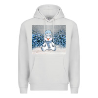 Dove Grey winter snowman Premium Hoodie - AdoDesignShop