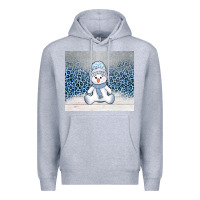 Heather Grey winter snowman Premium Hoodie - AdoDesignShop