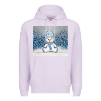 Lilac winter snowman Premium Hoodie - AdoDesignShop