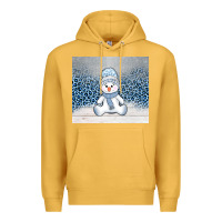 Mustard winter snowman Premium Hoodie - AdoDesignShop