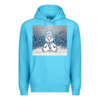 Ocean Blue winter snowman Premium Hoodie - AdoDesignShop