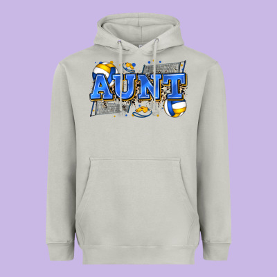 Aunt Volleyball Heavyweight Hoodie Designed By Zillion Design Studio