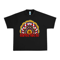 America Sunflower Rainbow Urban Heavy Tee | Teevron