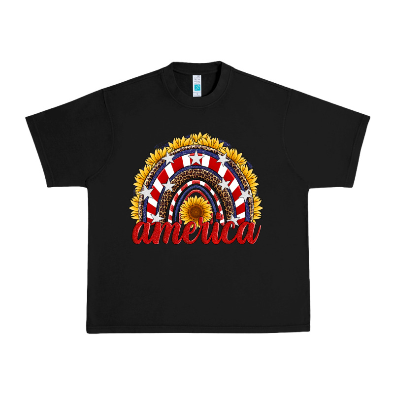 America Sunflower Rainbow Urban Heavy Tee by Artiststas | Teevron