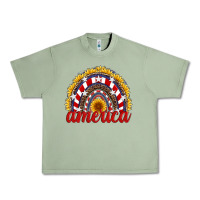 Oil Green america sunflower rainbow Urban Heavy Tee - Artiststas