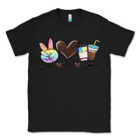 Black peace love coffee Classic Tee - MaliasSmallBusiness