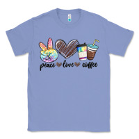 Colony Blue peace love coffee Classic Tee - MaliasSmallBusiness