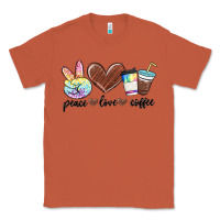Copper peace love coffee Classic Tee - MaliasSmallBusiness