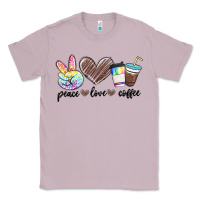 Lilac peace love coffee Classic Tee - MaliasSmallBusiness