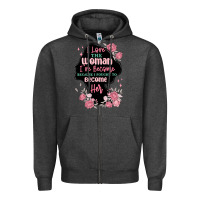 Charcoal Heather i love the woman ive become Zipper Hoodie - MaliasSmallBusiness