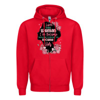 Red i love the woman ive become Zipper Hoodie - MaliasSmallBusiness