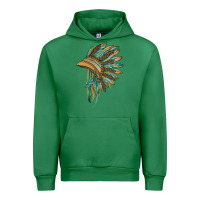 Emerald indian leopard headdress blue Urban Hoodie - BarkalooDesign