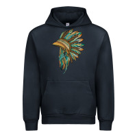 Navy indian leopard headdress blue Urban Hoodie - BarkalooDesign