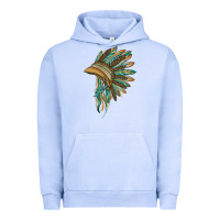 Pigment Grape Ice indian leopard headdress blue Urban Hoodie - BarkalooDesign