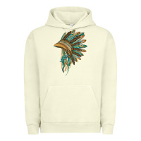 Pigment Pistachio indian leopard headdress blue Urban Hoodie - BarkalooDesign